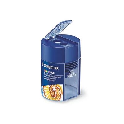 Temperamatite 2 fori per matite colorate c/contenitore Noris Clu