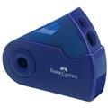 Temperamatite c/serbatoio FABER-CASTELL Sleeve 2fori rosso/blu
