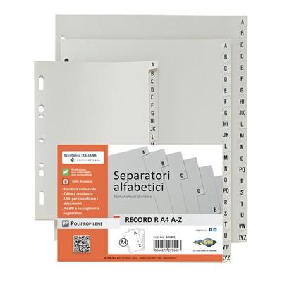 SEPARATORE ALFABETICO A-Z 21X29,7 RECORD RA4A-Z SEI ROTA