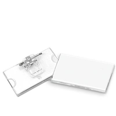 Portabadge clip+spillo lebez 31-080 60X30mm