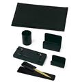 SERVIZIO SCRITTOIO CLASSIC NERO IN SIMILPELLE (6 COMPONENTI)