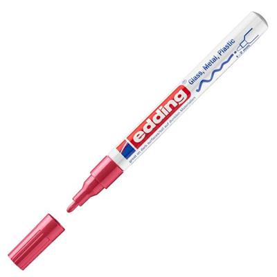 Marcatore edding 751 a vernice punta tonda 1-2 mm colore rosso
