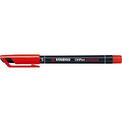 Pennarello stabilo ohp s 0.4 rosso