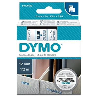 Nastro etich. dymo 450110 mm12x7mt blu/trasp