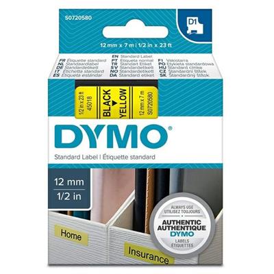 Nastro etich. dymo 450180 mm12x7mt nero/giallo