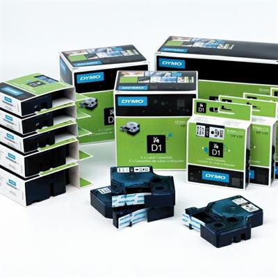 Nastro etich. dymo 458060 mm19x7mt nero/blu