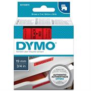 Nastro etich. dymo 458070 mm19x7mt nero/rosso