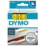 Nastro etich. dymo 458080 mm19x7mt nero/giallo