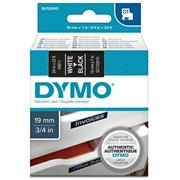 Nastro etich. dymo 458110 mm19x7mt bianco/nero