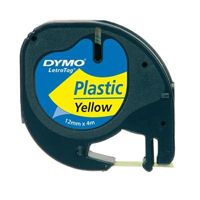 Nastro DYMO LT in plastica 12mmx4mt. nero/giallo