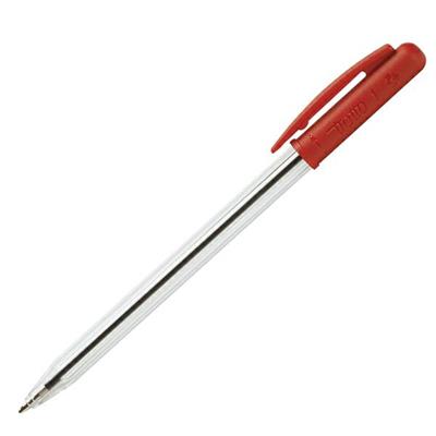 Penna sfera tratto 1 green plastic rosso