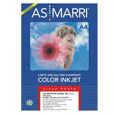 CARTA INKJET A4 180GR 50FG COLOR PHOTO LUCIDA 08103 MARRI