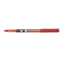 Penna roller PILOT V5 0.5 rosso punta extrafine 0,5mm.