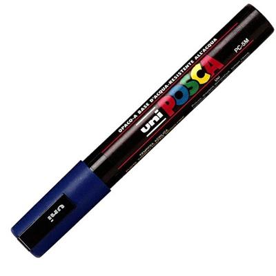 Marcatore Uni Posca PC5M ad acqua p.tonda 2.5 blu