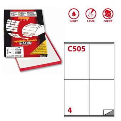 Etichetta laser/ink MARKIN a4 105x140 4xfg 100fg