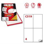 Etichetta adesiva C/519 bianca 100fg A4 105x148mm (4et/fg) Marki