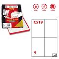 Etichetta adesiva C/519 bianca 100fg A4 105x148mm (4et/fg) Marki