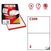 Etichetta adesiva C/509 bianca 100fg A4 210x148mm 2et/fg Markin