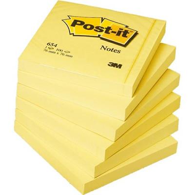 Blocco post it 654 76x76 giallo