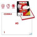Etichetta adesiva C/599 bianca 100fg A3 420x297mm (1et/fg) Marki