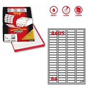 Etichetta adesiva A/405 bianca 100fg A4 46X11,1mm (84eti/fg) Mar