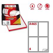 Etichetta adesiva A/465 bianca 100fg A4 139x99,1mm (4et/fg) Mark