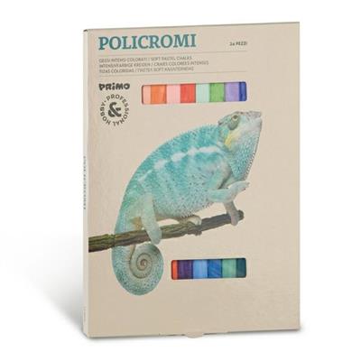 Astuccio 24 gessi policromi quadrati 13x13x80mm