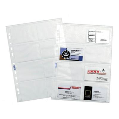 Busta ppl c/fori a4 per b.visita 94x63mm 8 tasche 10pz Favorit