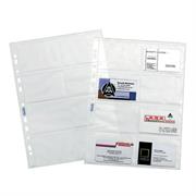 Busta ppl c/fori a4 per b.visita 94x63mm 8 tasche 10pz Favorit