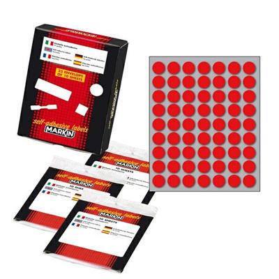 Etichetta in busta ø14 rosso 63xfg 10fg