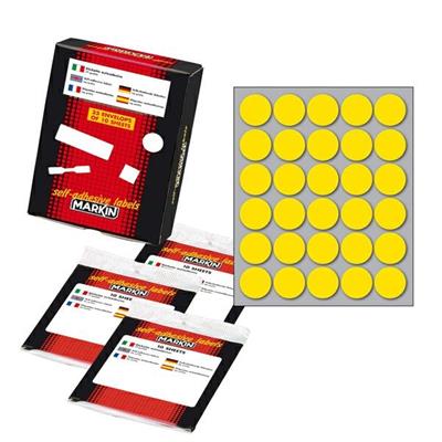 Etichetta in busta ø22 giallo 30xfg 10fg
