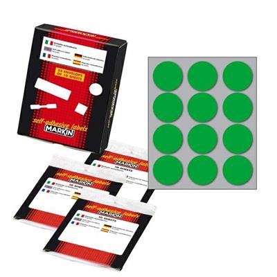 Etichetta in busta ø34 verde 12xfg 10fg