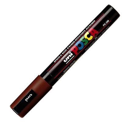 Marcatore Uni Posca PC5M ad acqua p.tonda 2.5 marrone