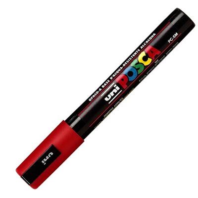Marcatore Uni Posca PC5M ad acqua p.tonda 2.5 rosso