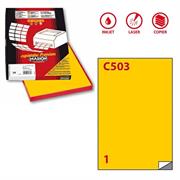 Etichetta adesiva C/503 giallo 100fg A4 210x297mm (1et/fg) Marki