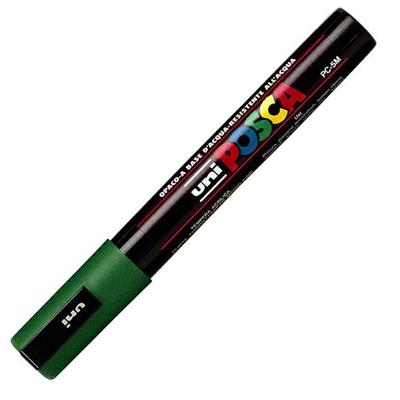 Marcatore Uni Posca PC5M ad acqua p.tonda 2.5 verde scuro