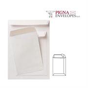 100 BUSTE A SACCO BIANCHE 160X230MM 80GR ADESIVA COMPETITOR PIGN