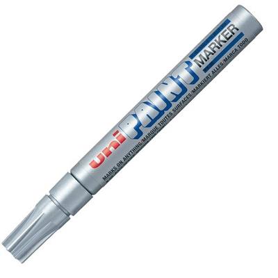 Marcatore UNI PAINT PX20 punta conica 2,8mm argento UNI MITSUBIS