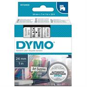 Nastro etich. dymo 537130 mm24x7mt nero/bianco