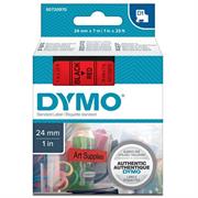 Nastro etich. dymo D1 mm24x7mt rosso/nero