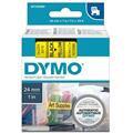 Nastro etich. dymo 537180 mm24x7mt nero/giallo