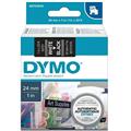 Nastro etich. dymo 537210 mm24x7mt bianco/nero