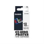 NASTRO CASIO 18MM X 8MT NERO SU BIANCO