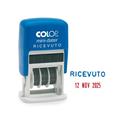 Timbro mini S160/L2 DATARIO + RICEVUTO 4mm autoinchiostrante COL