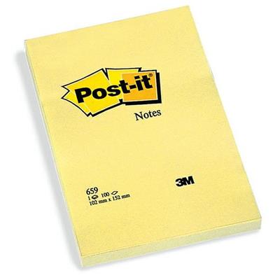 BLOCCO 100fg Post-itÂ®Giallo Canary 102x152mm 659