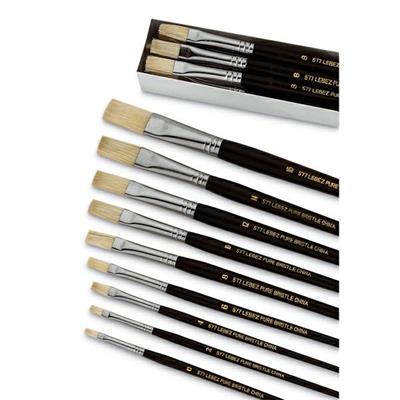 PENNELLO PUNTA PIATTA pura setola NÂ°4 SERIE 577 LEBEZ