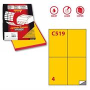 Etichetta laser/ink a4 105x148 MARKIN giallo 4xfg 100fg