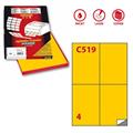 Etichetta laser/ink a4 105x148 MARKIN giallo 4xfg 100fg