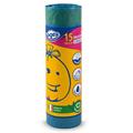 Sacchi immondizia 53x65cm 43Lt 25 mic. Blu con maniglie cf.15