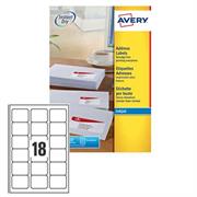 Etichetta adesiva J8161 bianca 25fg A4 63,5x46,6 (18et/fg) inkje
